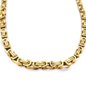 Altın Kaplama Kral Erkek Zincir Kolye -  - ZN-277 thumbnail 6