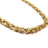 Altın Kaplama Kral Erkek Zincir Kolye -  - ZN-277 thumbnail 4