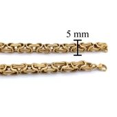 Altın Kaplama Kral Erkek Zincir Kolye -  - ZN-277 thumbnail 3