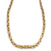 Altın Kaplama Kral Erkek Zincir Kolye -  - ZN-277 thumbnail 5