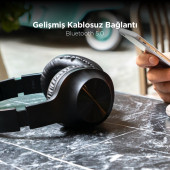 Ttec Soundmax Kulaküstü Kablosuz Bluetooth Kulaklık Siyah - 3