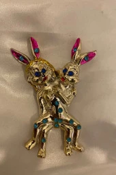 Magnet Playboy Tavşan Eroti k Figürlü Taşlı Metal Mıknatıs Magnet 4 - 1