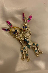 Magnet Playboy Tavşan Eroti k Figürlü Taşlı Metal Mıknatıs Magnet 4 - 4