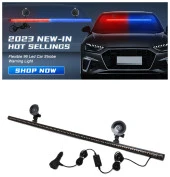 Çakar lamba 12-32v esnek model 84cm vantuzlu çakarlı mavi-kırmızı / LAPA543 thumbnail 2