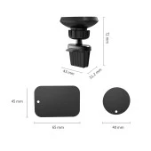 Mıknatıslı telefon tutacağı krom kalorifer geçmeli / SYTE191 thumbnail 4