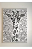 35x50 Resimli Tuval Mandala - Zürafa Desenli BOYASIZ FIRÇASIZ - 1