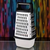 MyBru Paslanmaz Çelik 4 Taraflı Çok İşlevli Çıkarıbilir Hazneli Rende (Dilimleyici) thumbnail 8