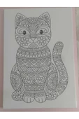 35x50 Resimli Tuval Mandala - Kedi1 Resimli BOYASIZ FIRÇASIZ - 2