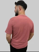 Erkek Tiger Sıfır Yaka Basic Gül Kurusu Tişört - 6