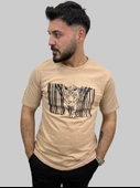 Erkek Tiger Sıfır Yaka Basic Bisküvi Tişört - 7