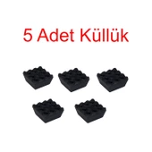 5 Adet Küllük Izgara Küllük Siyah Melamin Kül Tablası - 1