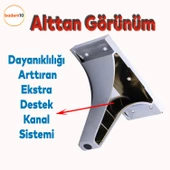 Begonya Lüks Mobilya Kanepe Sehpa TV Ünitesi Çekyat Yükseltici Koltuk Ayağı Baza Ayak Krom 12 cm thumbnail 4