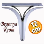 Begonya Lüks Mobilya Kanepe Sehpa TV Ünitesi Çekyat Yükseltici Koltuk Ayağı Baza Ayak Krom 12 cm thumbnail 1