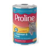 Proline Somonlu ve Alabalıklı Sos İçinde Gravy Yetişkin Kedi Konservesi 24 Adet 400 Gr - 1