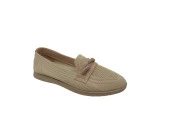 Zerhan Kadın 256 Vizon Taşlı Makrome Örgü Makosen Ayakkabı thumbnail 4