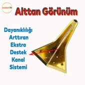 Empoli Lüks Mobilya Oturma Yükseltici Kanepe Sehpa TV Ünite Koltuk Ayağı Baza Ayakları Altın 16 cm thumbnail 4