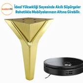 Empoli Lüks Mobilya Oturma Yükseltici Kanepe Sehpa TV Ünite Koltuk Ayağı Baza Ayakları Altın 16 cm thumbnail 5