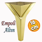 Empoli Lüks Mobilya Oturma Yükseltici Kanepe Sehpa TV Ünite Koltuk Ayağı Baza Ayakları Altın 16 cm thumbnail 1