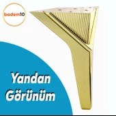 Empoli Lüks Mobilya Oturma Yükseltici Kanepe Sehpa TV Ünite Koltuk Ayağı Baza Ayakları Altın 16 cm thumbnail 3