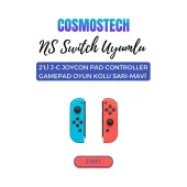 Cosmostech NS Switch Uyumlu 2'li J-C Joycon PAD Controller Gamepad Oyun Kolu Kırmızı-Mavi - 3