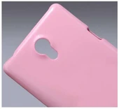 Sony Xperia T LT30p Nillkin Marka Parlak Sert Kauçuk Kılıf - Pembe thumbnail 4