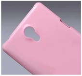 Sony Xperia T LT30p Nillkin Marka Parlak Sert Kauçuk Kılıf - Pembe thumbnail 3