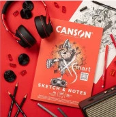Canson XSMART SKETCH & NOTES A4 90G 50 Sayfa Çizim Defteri - 2