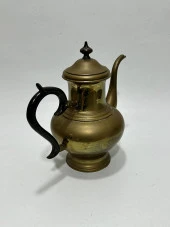 Antika Ahşap Saplı Pirinç Çaydanlık 27x31x15cm - 2