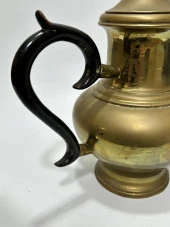 Antika Ahşap Saplı Pirinç Çaydanlık 27x31x15cm - 7