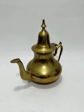 Antika Isıtma Standlı Pirinç Çaydanlık 35x28x22cm - 6