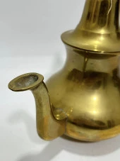 Antika Isıtma Standlı Pirinç Çaydanlık 35x28x22cm - 7