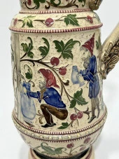 Porselen Kabartmalı Alman Bira Bardağı 39cm - 8