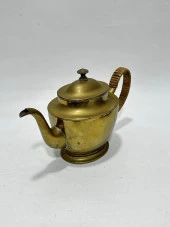 Antika Isıtma Standlı Pirinç Çaydanlık 30x29x13cm - 7