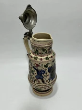Porselen Kabartmalı Alman Bira Bardağı 39cm - 11