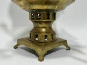 Antika Ahşap Saplı Pirinç Semaver 43x35x35 cm - 3