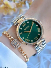 Wesse Elite Çelik Kordon Kararmaz Renk Atmaz Bayan Kol Saati 50Mt Suya Dayanıklı+Bileklik WWL.111905 thumbnail 1