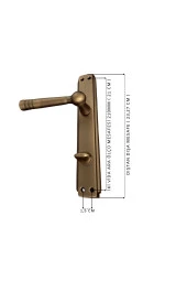 Osmanlı Mat Antik Sarı Bravo Aynalı Wc Banyo Kapı Kolu Sol Basar 1 Takım thumbnail 4