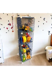 4 Bölmeli Tel Küp Çok Amaçlı Organizer Raf Mavi 33cm Mutfak, Oyuncak, Kiler, Depolama Rafı - 5