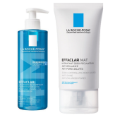 La Roche Posay Effaclar Jel 400 ml + La Roche Posay Effaclar Mat Parlama Karşıtı Nemlendirici 40 ml - 1