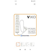 VİKO 6 Lİ 3X2.5 UZATMA SEYYAR KABLO 25 METRE - 1