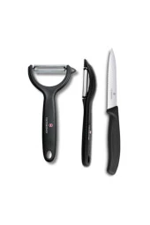 Victorinox 3'lü Soyacak Bıçak Seti Siyah thumbnail 1