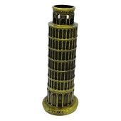 Vintage Metal İtalya Pisa Kulesi Biblo Antik Bronz 18 cm thumbnail 2