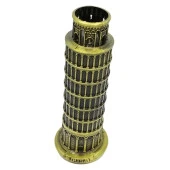 Vintage Metal İtalya Pisa Kulesi Biblo Antik Bronz 18 cm thumbnail 3