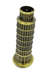 Vintage Metal İtalya Pisa Kulesi Biblo Antik Bronz 18 cm thumbnail 10
