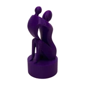 3D Anne ve Çocuk Figür - Mor - 4