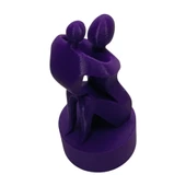 3D Anne ve Çocuk Figür - Mor - 7