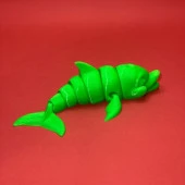 3D Hareketli Gülen Yunus Figürlü Oyuncak -Neon Yeşili - 4