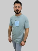 Erkek Paradise Sıfır Yaka Basic Çağla Yeşili Tişört - 2