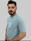 Erkek Paradise Sıfır Yaka Basic Çağla Yeşili Tişört - 6