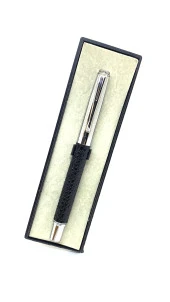 DivitPen Siyah Lake Deri Roller Kalem thumbnail 1